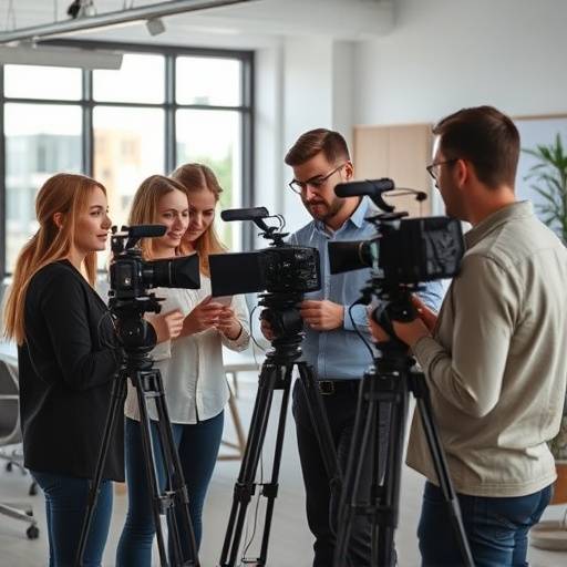 The Apex Video Productions team collaborating on a project